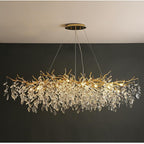 Albero Modern French-Style Branch Crystal Chandelier with Crystal Leaf