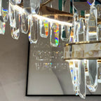 Affordable Round K9 Crystal Chandelier Lighting for Living Room Modern Rectangle Pendant Lamp for Dining Table