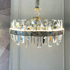 Affordable Round K9 Crystal Chandelier Lighting for Living Room Modern Rectangle Pendant Lamp for Dining Table