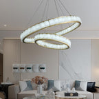 Avalon Alabaster Anne Circle Round Chandeliers