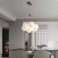 Alabaster Anne Globe Art Pendant Light
