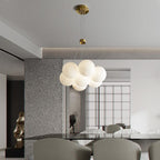 Alabaster Anne Globe Art Pendant Light