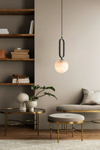 Alabaster Ball Pendant Lamp