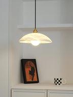 Alabaster Dome Swag Pendant Lamp