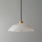 Alabaster Dome Swag Pendant Lamp