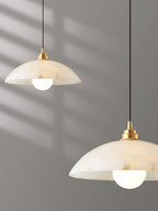 Alabaster Dome Pendant Light
