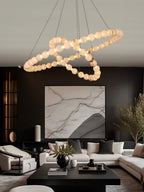 Alabaster Orb Ring Chandelier