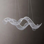 Modern Wavy Crystal Chandelier for Dining Room / kitchen Island