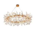 Anita Branch Brass Crystal Chandelier