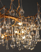 Anita Branch Brass Crystal Chandelier