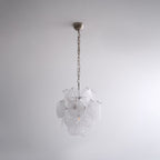 Aqua White Glass Murano Chandelier