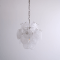 Aqua White Glass Murano Chandelier