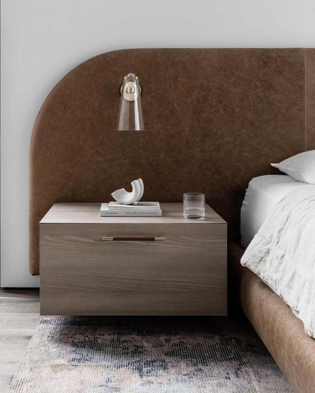 Conical Glass Plug-in Wall Lamp