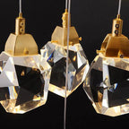 Masonry Faceted Crystal Prisms Chandeliers for Staircase Loft