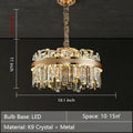 Modern Round / rectangular Crystal Chandelier Collection for Living Room / hallway / dining / bedroom