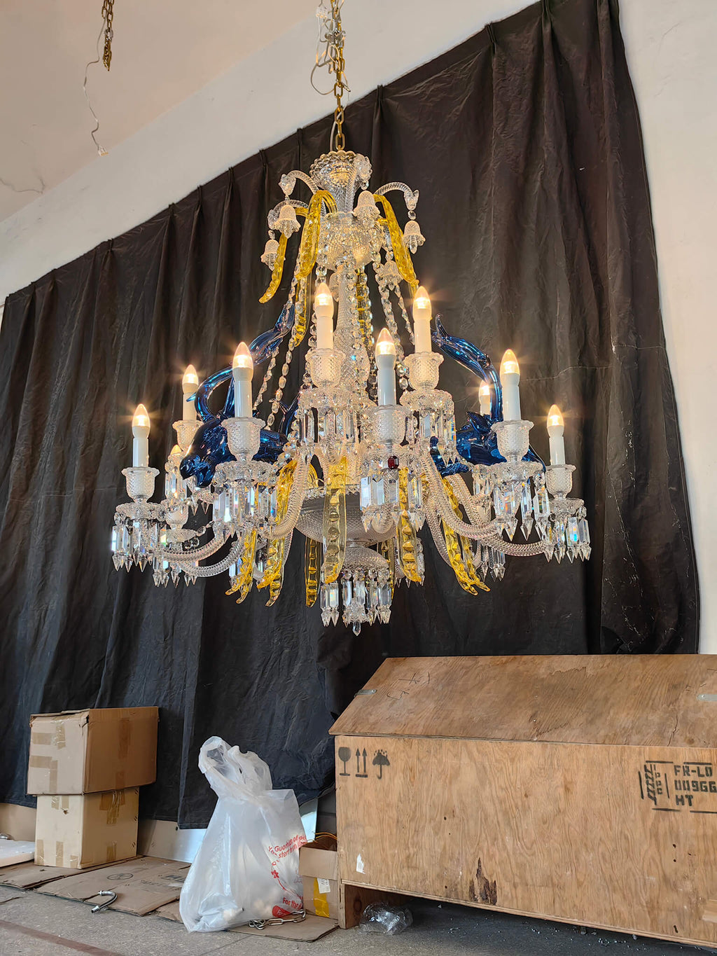 Entrance Zenith Deer Baccarat Crystal Chandelier