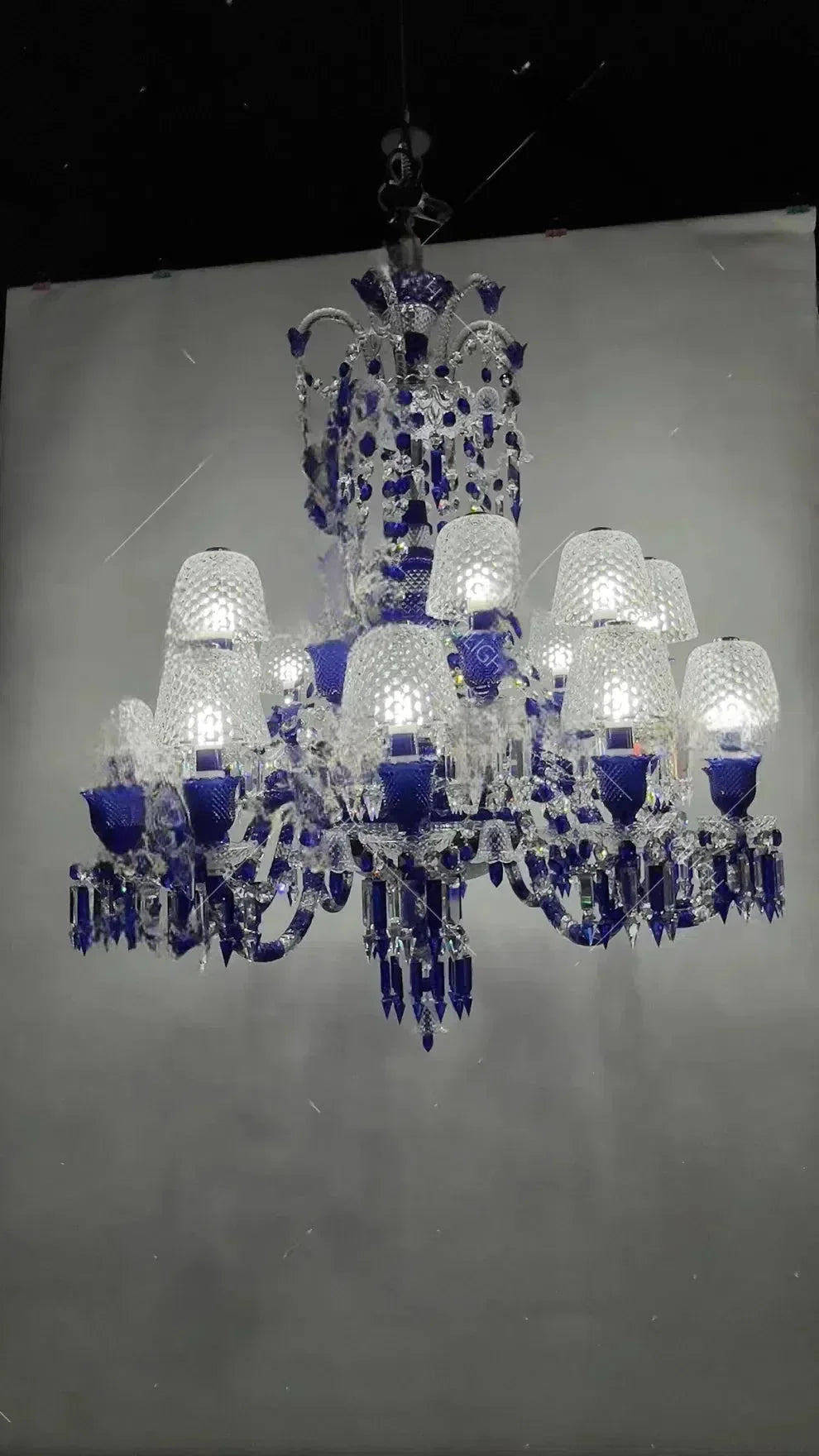 Bellarose Zenith Faunacrystopolis Blue Crystal Chandelier