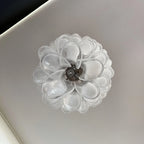 Petals Spiral Murano Transparent Chandelier