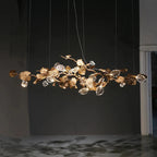 Btria Branch Copper Leaf Linear Chandelier