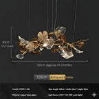 Btria Branch Copper Leaf Linear Chandelier