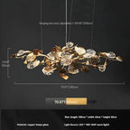 Btria Branch Copper Leaf Linear Chandelier