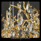 Brastia Gold Crystal Linear Branch Chandelier
