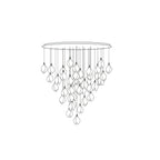 Galaxy Celeste Flora Crystal Spiral Chandelier