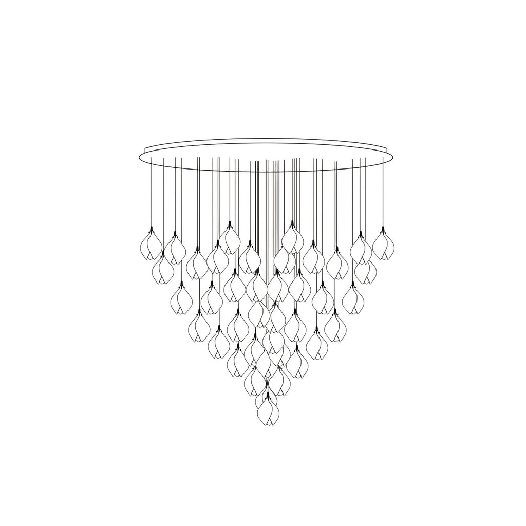 Galaxy Celeste Flora Crystal Spiral Chandelier
