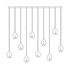 Galaxy Celeste Flora Crystal Spiral Chandelier