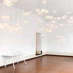 Blown Glass Mesh Pendant Light