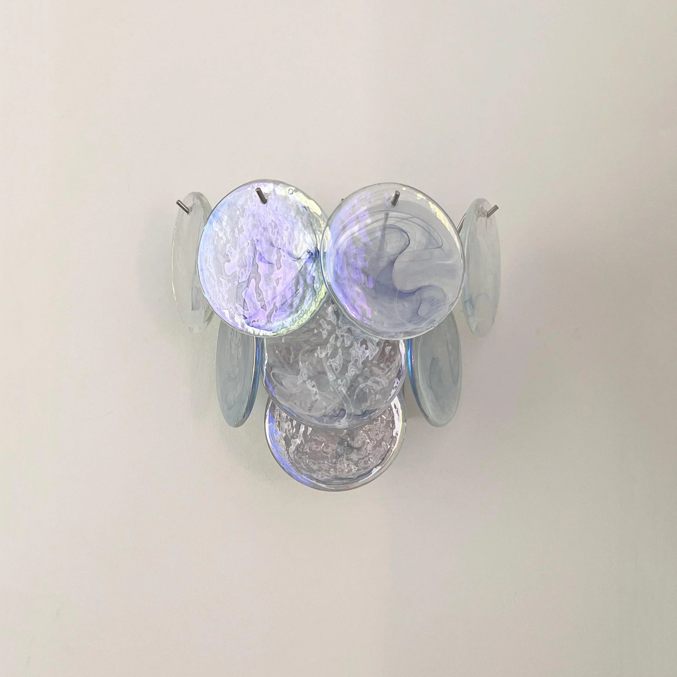 Blue Vintage Murano Glass Wall Lamp