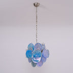 Blue Vistosi Disc Chandelier