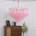 Blush Pink Glass Murano Chandelier