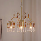 Brass Candle Crystal Chandelier