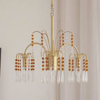 Brass Candle Crystal Chandelier