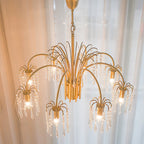 Brass Candle Crystal Chandelier