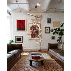 Brass Drop System Chandelier