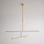Brass Drop System Chandelier