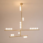 Brass Drop System Chandelier