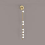 Brass Glass Tube Plug-in Wall Lamp