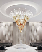 Galaxy Breeze Meteor Shower Crystal Spiral Chandelier