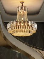 High-Grade Crystal Chandelier for Living Room Luxury Duplex Hallway Ceiling Light