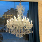 Luxury Classic Clear Crystal Chandelier for Foyer / staircase / entryway / hallway