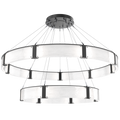 Modern Light Luxury Two-Tier Glass Ring Chandelier