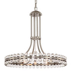 Modern 1-Ring Crystal Chandelier for Low-Ceiling