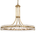 Modern 1-Ring Crystal Chandelier for Low-Ceiling