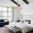 Modern 1-Ring Crystal Chandelier for Low-Ceiling