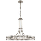Modern 1-Ring Crystal Chandelier for Low-Ceiling