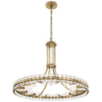 Modern 1-Ring Crystal Chandelier for Low-Ceiling