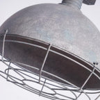 Caged Industrial Metal Pendant Light